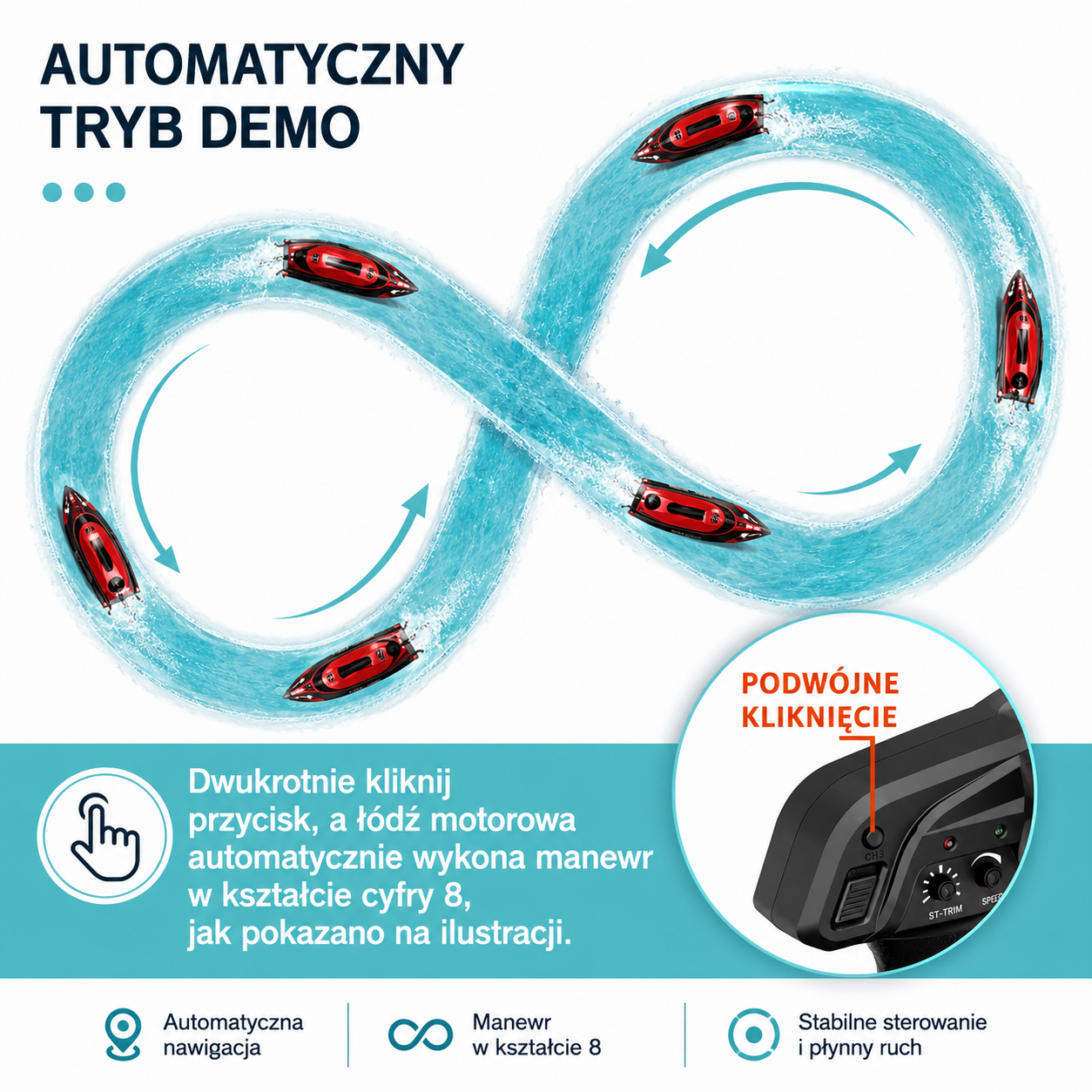 Łódź RC HydroDash SpeedDemon 25km/h